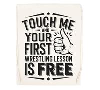Touch Me And Your First Wrestling Lesson Bolsa De Compras Shopping Bag Beige
