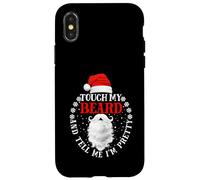 Touch My Beard and Dime I'm Pretty Santa Christmas Carcasa para iPhone X/XS
