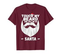 Touch My Beard and Dime I'm Santa Funny Xmas Camiseta