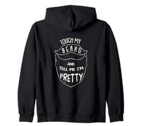 Touch My Beard and Tell Me I´m Pretty Quote Bigote Barber Sudadera con Capucha