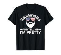 Touch My Beard and Tell Me I'm Pretty Sunglasses Flag Camiseta