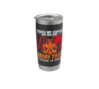 Touch My Coffee Kickboxing Combate Love Muay Thai Vaso térmico de acero inoxidable de doble pared