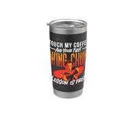 Touch My Coffee Kung Fu Deportes Artes Marciales Fighter Wing Chun Vaso térmico de acero inoxidable de doble pared
