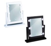 Touch of Beauty - Espejo de Maquillaje con luz LED, Espejo Luminoso, para Maquillaje, inclinación de 180 Grados, Espejo de Maquillaje con iluminación LED, Color Blanco o Negro al Azar