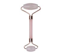 Touch of Beauty Face Roller Rose Quartz Stone - Rodillo facial (cuarzo rosa, promueve la circulación sanguínea, reduce la hinchazón, adecuado para el uso diario, 14,4 x 5,6 cm), color rosa