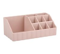 Touch of Beauty Organizador de cosméticos - Organizador de maquillaje con varios compartimentos - Compacto y ahorra espacio - Almacenamiento claro - Plástico - 17 x 9 x 6,5 cm - Rosa
