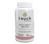 TOUCH OF SYNERGY - BUTCHER'S BROOM - Circulación Sanguínea y Piernas Ligeras - Apoyo para Venas y Varices - Antiinflamatorio Natural y Alivio de Pesadez - 90 Cápsulas Vegetales