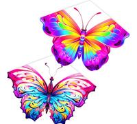 Touch the sky 2 Paquetes de Cometa Mariposa para Niños y Adultos, Fácil de Volar, Excelentes Juegos al Aire Libre y Juguetes de Actividades, Adecuado para Principiantes. (Estilo 2)