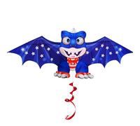 Touch the sky Cometa de Dinosaurio de Dibujos Dnimados para Niños y Adultos, Fácil de Volar, Excelentes Juegos al Aire Libre y Juguetes de Actividades, Adecuado para Principiantes. (Azul)