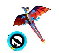 Touch the sky Cometa Dragón con 120 Metros Línea Rueda para Adultos, Fácil de Volar, Diseño de Estructura Única, Excelentes Juguetes para Exteriores, Apto para Principiantes.