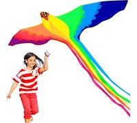 Touch the sky Cometa Fénix Colorida para Niños y Adultos, Fácil de Volar, Diseño de Estructura Único, Excelentes Juegos al Aire Libre y Juguetes de Actividades, Adecuado para Principiantes.