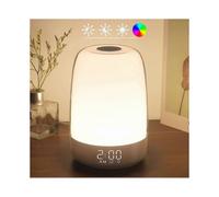 Touch Wake Up Night Light with Sunrise Simulation Alarm Clock, 3 Ways Dimmable Warm White Bedside Lamp ,Sleep Aid Snooze Timer Mode