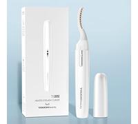 TOUCHBeauty Rizador de Pestañas Térmico, Cepillo de Pestañas Eléctrico con Sensor de Temperatura Inteligente, 10s de Calor Rápido, Herramientas de Peinado para Pestañas (Blanco)