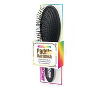 TouchDown Paddle Brush Flexible Bristle Wet o Dry Damp Styling Hair Brush Add Volume Detangle and Smooth (negro)