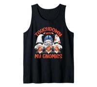 Touchdown with My Gnomies For Women Funny Football GNOME Camiseta sin Mangas