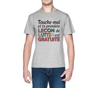 Touche-Moi Et Ta Première Leçon De Lutte Grey Men's T-Shirt tee