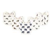 Touched by Nature Baberos unisex de algodón orgánico para bebé, animales clásicos de safari, talla única