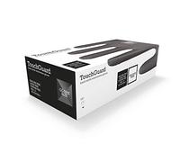 TouchGuard - Guantes de nitrilo negros desechables sin polvos ni látex, caja de 100 unidades, extragrandes