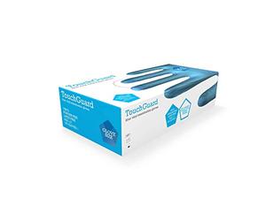 TouchGuard - Guantes de vinilo azules desechables sin polvos, caja de 100 unidades, extragrandes