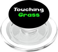 Touching Grass Digital Life Awareness Saying Design Tees PopSockets PopGrip para MagSafe