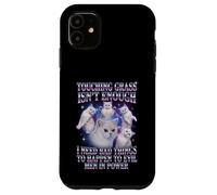 Touching Grass ISN’t Enough Gato Meme Humor Protesta Carcasa para iPhone 11