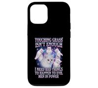 Touching Grass ISN’t Enough Gato Meme Humor Protesta Carcasa para iPhone 12/12 Pro