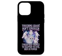 Touching Grass ISN’t Enough Gato Meme Humor Protesta Carcasa para iPhone 12 Mini