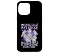 Touching Grass ISN’t Enough Gato Meme Humor Protesta Carcasa para iPhone 13 Pro MAX
