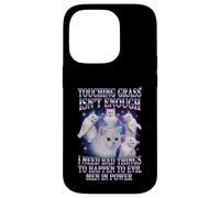 Touching Grass ISN’t Enough Gato Meme Humor Protesta Carcasa para iPhone 14 Pro