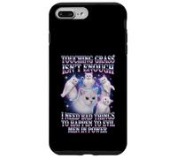 Touching Grass ISN’t Enough Gato Meme Humor Protesta Carcasa para iPhone 7 Plus/8 Plus