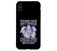 Touching Grass ISN’t Enough Gato Meme Humor Protesta Carcasa para iPhone XS MAX