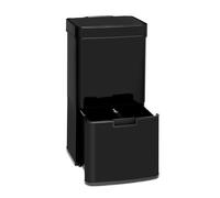 Touchless Black Stainless Steel Cubo de basura