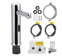 Touchless Sensor Faucet, G1/2in Brass Construction, Infrared Induction Operation, Automatic Sensor Faucet for Hole Cover Plate, Chrome