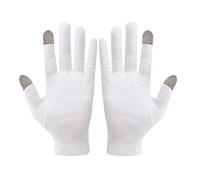 Touchscreen Gloves - 23g Cotton Driving Gloves | Silver Fiber Touchscreen Texting Glovves White Cotton Glovves For Cycling Biking Sporting Driving For Men Women