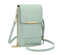 Touchscreen Phone Crossbody Bag,Anti Theft pu Leather Zipper Handbags,Small Crossbody Cell Phone Purse Wallet for Women (green)