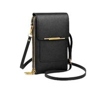 Touchscreen Phone Crossbody Bag for Women,Anti Theft PU Leather Messenger Bag,Mobile Phone Wallet Purse,RFID Blocking Card Slots,Adjustable Shoulder Straps,for Women Outdoor,Travel (Black)