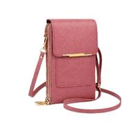 Touchscreen Phone Crossbody Bag for Women,Anti Theft PU Leather Messenger Bag,Mobile Phone Wallet Purse,RFID Blocking Card Slots,Adjustable Shoulder Straps,for Women Outdoor,Travel (Pink2)