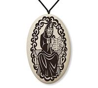 Touchstone Pottery Medalla de San Benito de Nursia en cordón trenzado | Patrón de Europa, enfermedades inflamatorias, estudiantes y personas en órdenes religiosas, Cerámica, Sin tipo gema