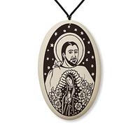 Touchstone Pottery Medalla de San Juan Diego en Cordón Trenzado | Primer Evangelista de Las Américas, Cerámica, Sin tipo gema