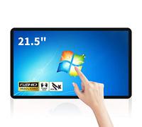 TouchWo PC industrial todo en uno con pantalla táctil de 21.5 pulgadas, i7, 8 GB de RAM, 256 G ROM, 16:9 FHD 1080P, Windows 10, Smart Board para aula, reuniones y juegos, USB, VGA y monitor HD-MI