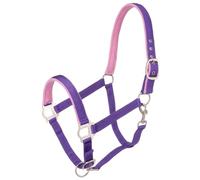 Tough 1 - Halter Acolchado de Nailon con Accesorios de satén, 50-2021-10-0, Morado, Horse