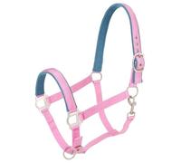 Tough 1 - Halter Acolchado de Nailon con Accesorios de satén, 50-2021-11-0, Rosa, Horse