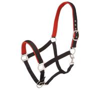 Tough 1 - Halter Acolchado de Nailon con Accesorios de satén, 50-2021-2-0, Negro, Horse