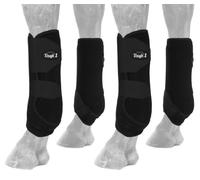 Tough 1 - Juego de Botas Deportivas para Caballo con ventilación Extrema, Talla M, Negro