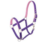 Tough 1 Nylon Acolchada Halter con Hardware de satén - 50-2023-10-0, Púrpura