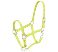 Tough 1 Nylon Horse Halter with Satin Hardware-Neon Green Caballo de satén con Broche, Unisex