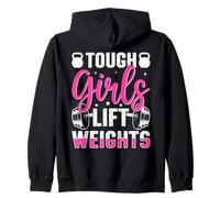 Tough Girls Lift Weights Motivational Fitness Sudadera con Capucha
