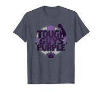 Tough Guys Purple: Declaración audaz para Hombres Seguros Camiseta, Hombre, Azul Jaspeado, 3XL
