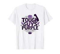 Tough Guys Purple: Declaración audaz para Hombres Seguros Camiseta, Hombre, Blanco, 3XL