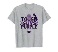 Tough Guys Purple: Declaración audaz para Hombres Seguros Camiseta, Hombre, Gris Jaspeado, 3XL